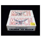2- Boxes of Match .45 Cal. Ball M1911 230-grain