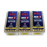 3-Cases of CCI .22 Magnum hollow point