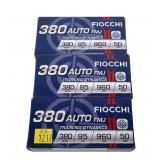 3- Boxes of .380 Auto 95-grain FMJ cartridges -x3