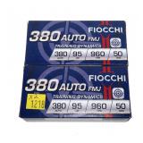2- Boxes of .380 Auto 95-grain FMJ cartridges -x2