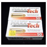 2- Boxes of 9mm Luger 124-grain FMJ Maxx