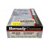 Box of .220 Swift 55-grain spire point cartridges,