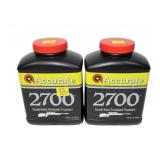 2- 1lb. bottles of Accurate 2700 smokless powder -