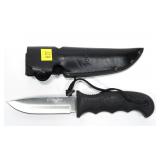 Kutco 5718 KT hunting knife with leather sheath,