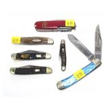Lot, assorted pocket knives: includes 1-Case, 6