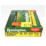 Box of 20 Ga. 2.75" 7/8 oz. buck hammer slugs,