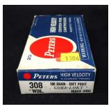 Box of .308 WIN 180-grain SP cartridges, 20 Rds.