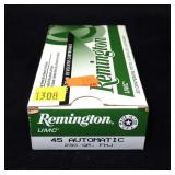 Box of .45 Auto 230-grain FMJ cartridges, 50 Rds.