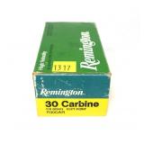 Box of .30 Carbine 110-grain SP cartridges, 50 Rds