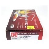 Box of .300 WIN Mag 180-grain SST Hornady