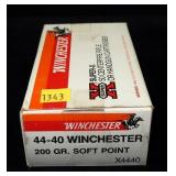 Box of .44-40 Winchester 200-grain SP