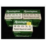 3- Boxes of 20 Ga. 2.75" No. 6 rabbit/squirrel