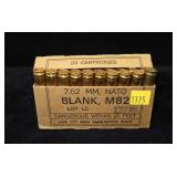 Box of 7.62mm Nato M82 blank cartridges