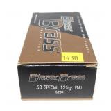 Box of .38 Spl. 125-grain FMJ cartridges, 50 Rds.