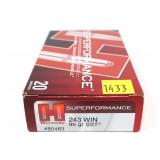 Box of .243 WIN 95-grain SST cartridges, 20 Rds.