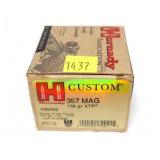Box of .357 Mag 158-grain XTP Hornady custom