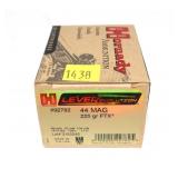 Box of .44 Mag 225-grain FTX Hornday cartridges,