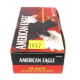 Box of .45 Auto 230-grain FMJ cartridges, 50 Rds.