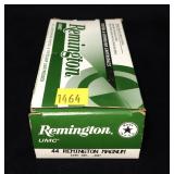 Box of .44 REM mag 180-grain JSP Remington