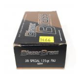 Box of .38 Spl. 125-grain FMJ Blazer brass