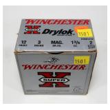 Box of 12 Ga. 3" No. 2 steel drylock shot shells,