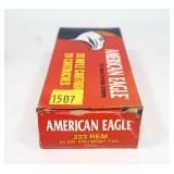 Box of .223 REM 55-grain FMJ boattail cartridges,