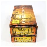 2- Boxes of .243 WIN 95-grain Fusion cartridges-x2