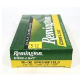 Box of .30-06 Springfield 165-grain Core-Lokt PSP,
