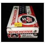 Box of .45 Auto 230-grain FMJ cartridges, 50 Rds.