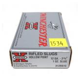 Box of 12 Ga. 2.75" rifled hollow point slugs, 5