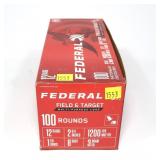 100 Rd. box of Federal 12 Ga. 2.75" No.8 Field &