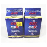 2- Cartons of 125 Rds. each .22 Magnum hollow