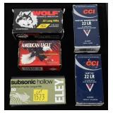 Lot, 245 Rds. of assorted .22 LR cartridges,