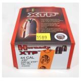 Box of .44 Cal. 240-grain XTP Hornady bullets,