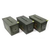 3- Metal ammo cans -x3 cans