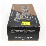 Box of .38 Spl. 125-grain FMJ Blazer brass