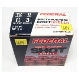 Box of 12 Ga. 2.75" No. 8 Federal multi-purpose
