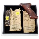 Lot, 3 pairs Franzite gun grips and pair of