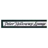 Wooden "Peter Holloway Lounge" Vintage sign,