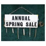 Vintage Annual Spring Sale wooden sign,