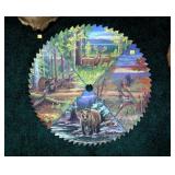 Hand painted 25" Saw blade, Signed and dated,