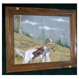 Signed O/B with Oak Frame, 20.5" x 24.5"