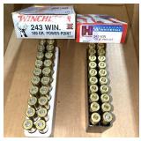 Lot: Hornady and Winchester .243 Win cartridges,