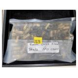 Bag of 9mm once fired brass marked 150 pcs.