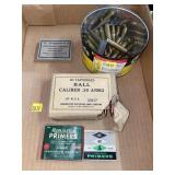 Lot, .30 Cal. (.30-06) cartridges and vintage