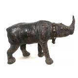 Leather Rhino, 30" x 20" H.
