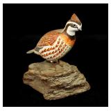 Helen Lay Strong Hand Painted White Quail,
