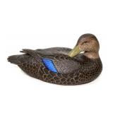 Howard Hall Sleeper Black Duck Wooden Decoy,