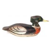 Vintage Merganser Wooden Decoy, signed J.F.H.