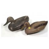 Lot: 2 Decoys, Styrofoam body and plastic Decoy.